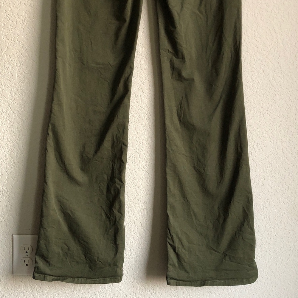 Veronica Beard Crosbie Wide Leg High Rise Pants Army Green 26 Flaw - Picture 8 of 15